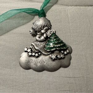 Gloria Duchin Pewter Ornament inscribed‎ "Believe”